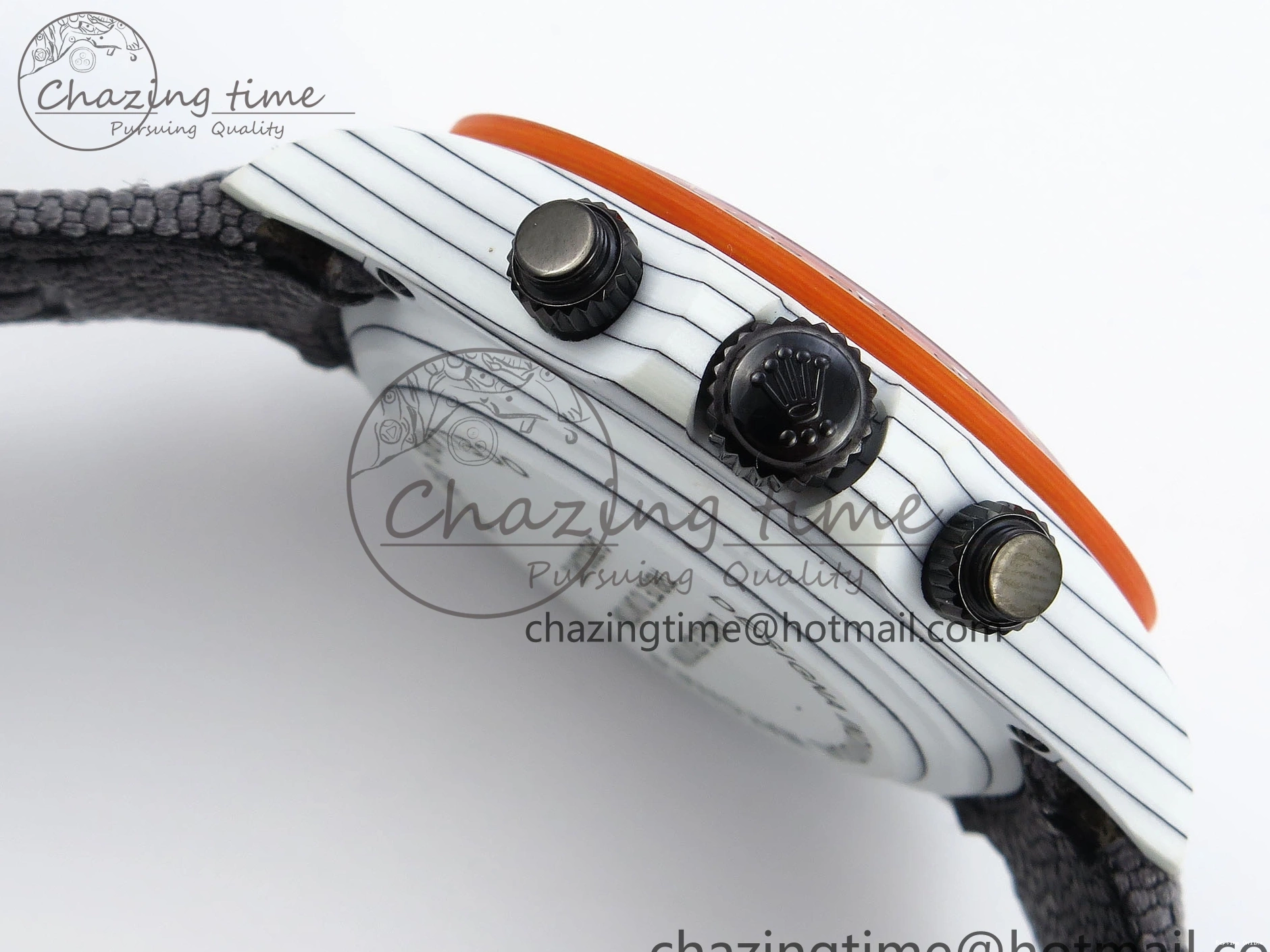 0516 Daytona DIW White Carbon Case DIWF Edition Gray White Dial Orange Bezel on Gray Nylon Strap A HighQuality 1844
